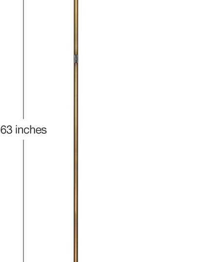 Brightech Sky LED Floor lamp for Living Rooms & Offices -Torchiere Super Bright , Dimmable, Tall Standing Lamp for Bedroom Reading - Gold Brass - LeafyLoom