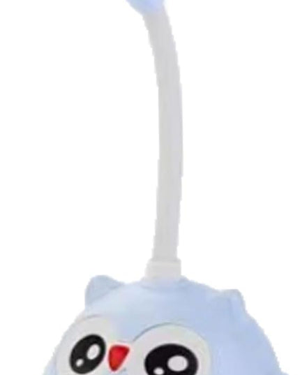 LED Desk Lamp for Kids, Mini Cute Owl Lamp Night Light, Foldable USB Rechargeable Reading Light Bedroom Children's Bedside Study (Blue) - LeafyLoom