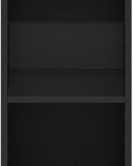 Furinno Fulda 2-Tier Space Saving Storage Shelf Bookcase, 10-Inch Width, Blackwood - LeafyLoom
