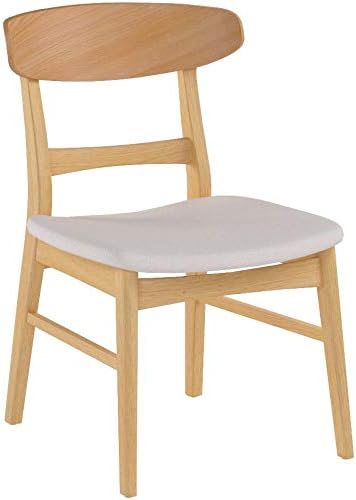 Christopher Knight Home Idalia Dining Chairs, 2-Pcs Set, Light Beige / Oak Finish - LeafyLoom