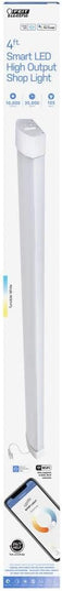 Feit Electric 4 ft. Smart WiFi 105-Watt LED Shop Light, No Hub Required, Alexa or Google Assistant, 3000K/4000K/5000K Color Temperature CCT Changing, SHOP/4/HO/CCT/AG FeitElectricCompany