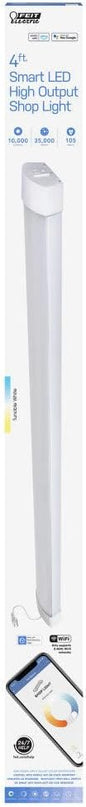 Feit Electric 4 ft. Smart WiFi 105-Watt LED Shop Light, No Hub Required, Alexa or Google Assistant, 3000K/4000K/5000K Color Temperature CCT Changing, SHOP/4/HO/CCT/AG FeitElectricCompany
