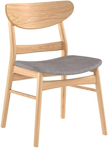 Christopher Knight Home Idalia Dining Chairs, 2-Pcs Set, Dark Grey / Oak Finish - LeafyLoom