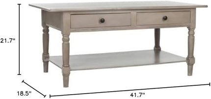 Safavieh American Homes Collection Boris Vintage Grey Coffee Table - LeafyLoom