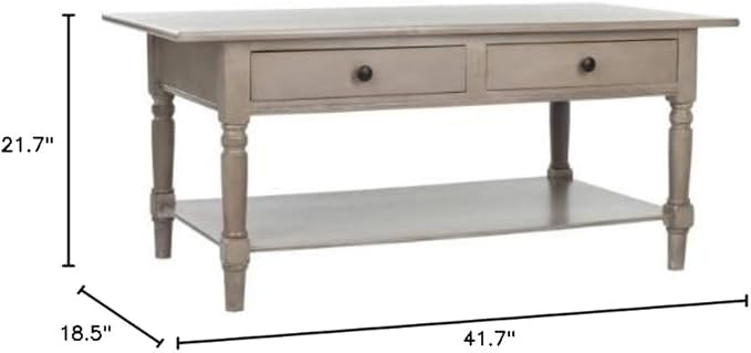 Safavieh American Homes Collection Boris Dark Cherry Coffee Table - LeafyLoom