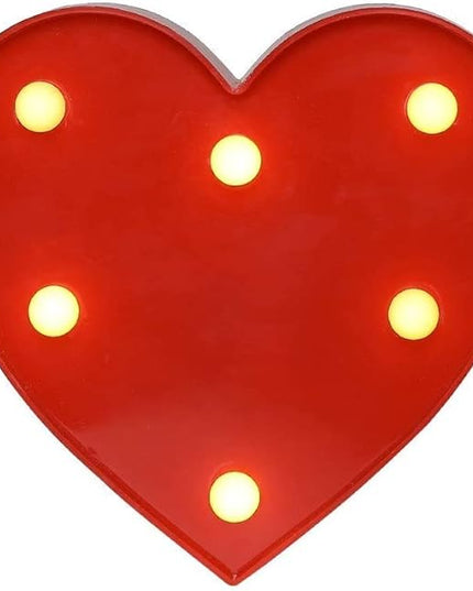 LED Marquee Letter Heart Lights Sign 26 Alphabet Light Up Letters Sign for Night Light Wedding Birthday Party Battery Powered Christmas Lamp Home Bar Decoration - LeafyLoom