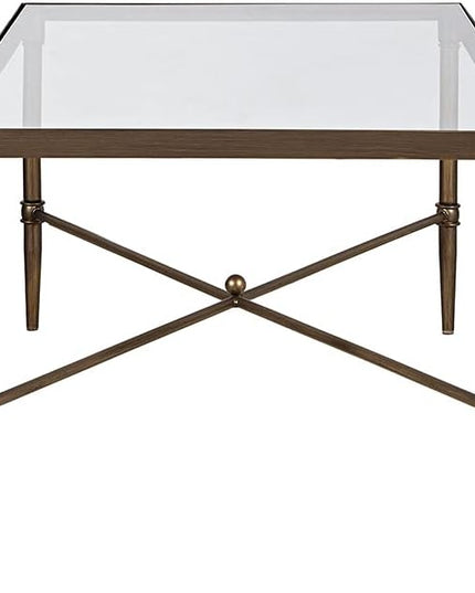 NicBex Coffee Table Wooden Coffee Table with Storage Rectangle Center Tables with Metal Legs Dining Table for Living Room, Dining Room, Office, and Bedroom,44" W, Bronze - LeafyLoom