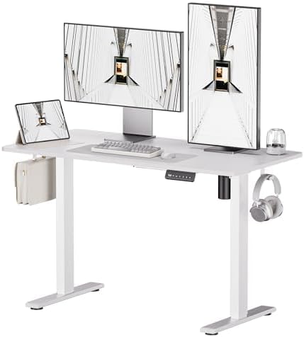 Electric Standing Desk - Adjustable Height with Memory Preset, 48 x 24 Inches Ergonomic Design Home Office Standing Desk - LeafyLoom