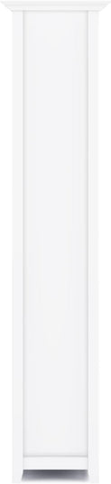 SIMPLIHOME Amherst SOLID WOOD 30 Inch Transitional 5 Shelf Bookcase in White, For the Living Room, Study Room and Office - LeafyLoom