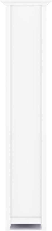SIMPLIHOME Amherst SOLID WOOD 30 Inch Transitional 5 Shelf Bookcase in White, For the Living Room, Study Room and Office - LeafyLoom