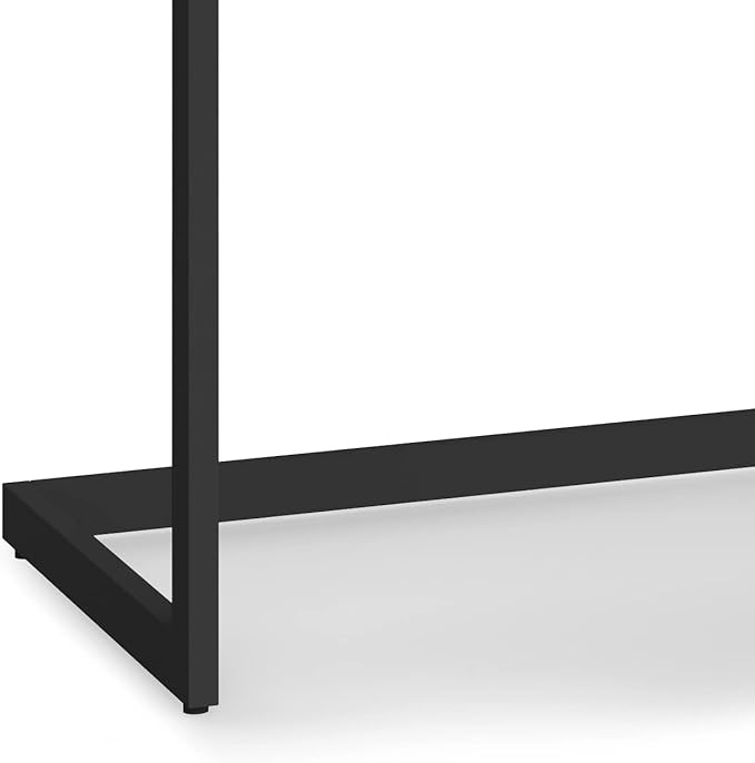 SIMPLIHOME Erina SOLID ACACIA WOOD Modern Industrial 72 Inch Wide Large Desk in Distressed Charcoal Brown, For the Office Desk, Writing Table, Workstation and Study Table - LeafyLoom