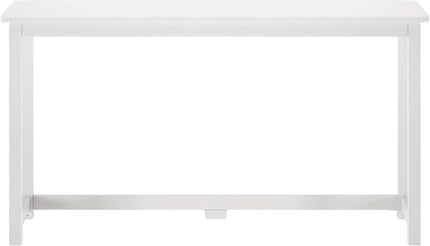 Max & Lily Solid Wood Desk, 55 Inches, White - LeafyLoom