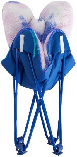 Heritage Kids Sherpa Butterfly Chair, Blue - LeafyLoom