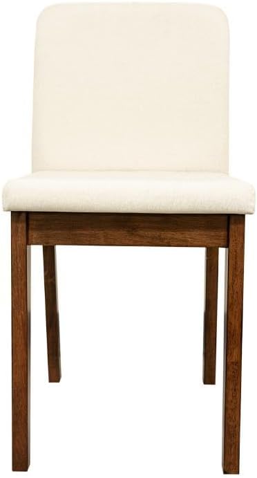 NicBex Dining Table Set for 4 Kitchen Table Set 5Pc Dining Room Set Dining Table 4 Chairs Fabric Chair Seat Kitchen Breakfast Dining Room Furniture for Living Room, Walnut - LeafyLoom