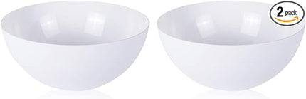 Floor Lamp Shade 2 Pack Torchiere Lamp Shades Replacement, 10 inch Diameter, 1.65 inch Fitter, Plastic Bowl White Lamp Shades for Floor Lamps Upright - LeafyLoom