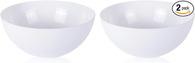 Floor Lamp Shade 2 Pack Torchiere Lamp Shades Replacement, 10 inch Diameter, 1.65 inch Fitter, Plastic Bowl White Lamp Shades for Floor Lamps Upright - LeafyLoom