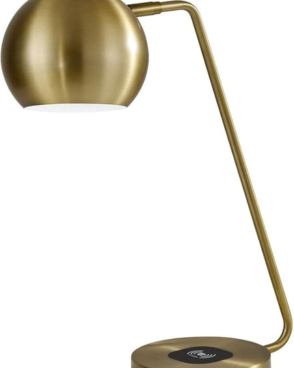 Adesso 5131-21 Emerson Desk Lamp Wireless Charging, 7W LED, 5W QI, USB Port, Indoor Lighting Lamps - LeafyLoom