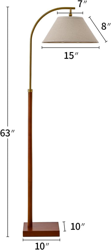 63" Gold Floor Lamp for Living Rooms Tall Arc Standing Lamps for Bedrooms Tall Lamps with Foot Switch for Bedroom - LeafyLoom