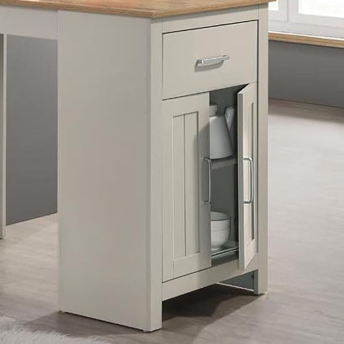 NicBex 23Inch Rectangular Dining Table,Counter Height Kitchen Table with Cabinet and Drawer Storage for 2 to 4,Small Dining Room Table for Kitchen,Meeting Room and Living Room,Space-Saving,Light Gray - LeafyLoom
