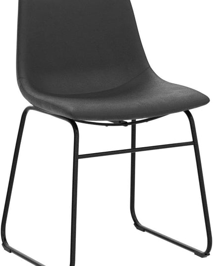 NicBex Retro Side Chair Dining Chair with Metal Legs for Kitchen, Living, Dining Room, Set of 2, (Black Color) (A-GE17014-USSU014) - LeafyLoom