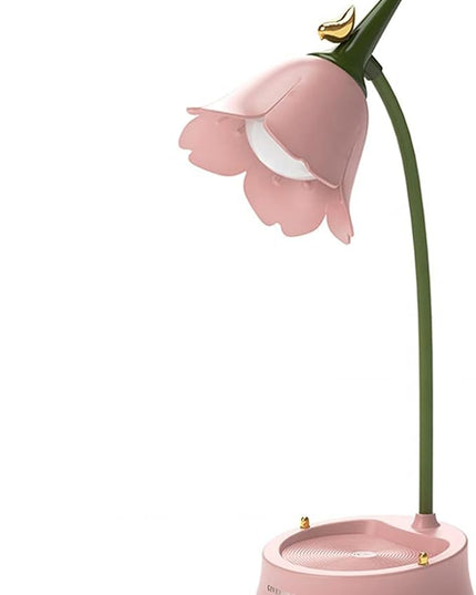 LED Desk Lamp Cordless Table Light Adjustable Gooseneck Dimmable Touch Rechargeable Battery Eye-Caring Night Light for Kids College Dorm Bedroom Reading (Pink) - LeafyLoom