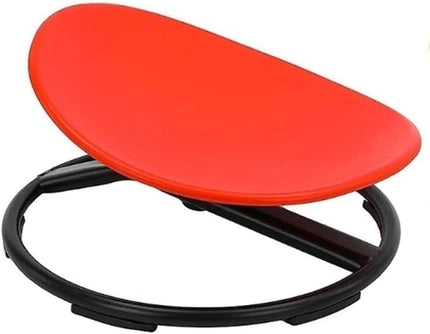 Giggle & Play Kids Swivel Chair, Sensory Spinning Chair, Body Balance Physical Therapy Equipment, Autism Swivel Chair, Montessori Carousel Spinning Toy Chair - 360° Sit and Spin (Red) - LeafyLoom