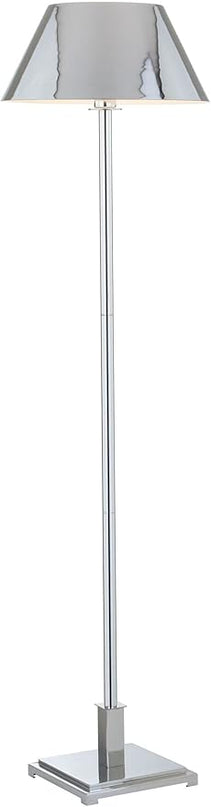 JONATHAN Y JYL6005A Roxy 60" Metal LED Floor Lamp, Contemporary, Modern, Transitional, Office, Living Room, Family Room, Dining Room, Bedroom, Hallway, Foyer, Chrome - LeafyLoom