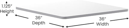 Flash Furniture 36" Square Table Reversible Laminate Top, White/Gray - LeafyLoom