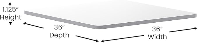 Flash Furniture 36" Square Table Reversible Laminate Top, White/Gray - LeafyLoom