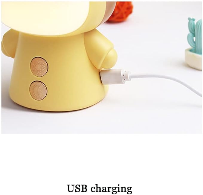 Cartoon Led Desk Lamp Kids Learning Folding Fun Cute Rechargeable Eye Protection Children Reading Night Light Bedside Gradient Colour - LeafyLoom