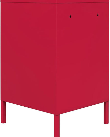 Novogratz Cache Metal Locker End Table, Magenta - LeafyLoom