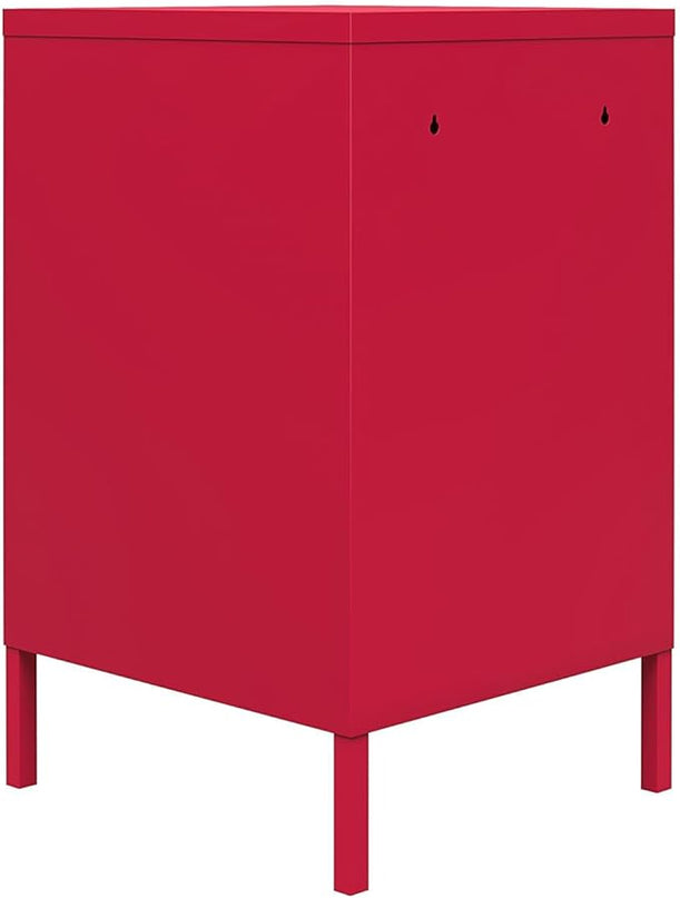Novogratz Cache Metal Locker End Table, Magenta - LeafyLoom