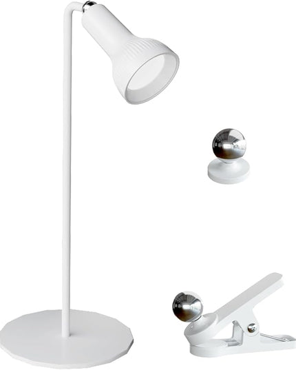 Battery Operated Lamp, LED Wall Sconce, Rechargeable Desk Lamp with 4 Color Modes and 360°Rotate Magnetic Ball, Removable Cordless Wall Light for Reading Bedside Nightstand - LeafyLoom