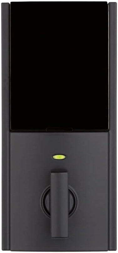 Kwikset 914 Contemporary Keypad SmartCode Electronic Deadbolt Smart Lock featuring SmartKey Security and ZigBee 3.0 Technology in Matte Black Kwikset