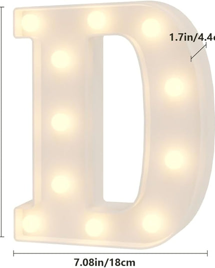 Light Up Letters Birthday Decorations for Women Marquee Letters for Wall Decor Alphabet Letters D Outdoor Christmas Decorations Room Decorations Centerpiece Table Decorations Locker Decorations - LeafyLoom
