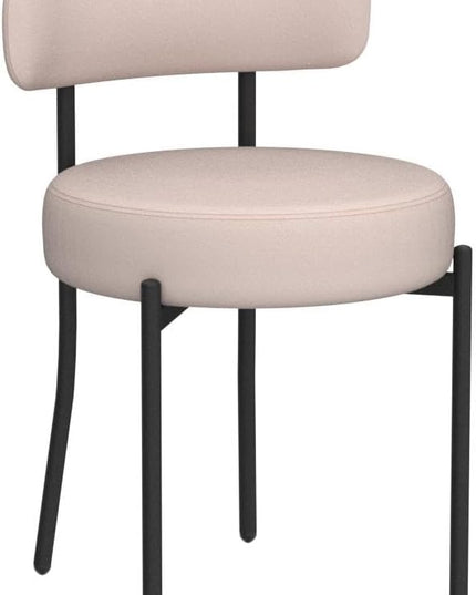 DYHOME Kitchen Chairs Mid-Century Modern Dining Chairs Set of 2, Kitchen Dining Room Chairs, Boucle Upholstered Wishbone Dining Chair, Camel Color - LeafyLoom