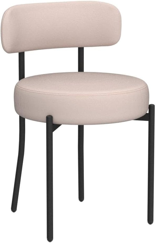DYHOME Kitchen Chairs Mid-Century Modern Dining Chairs Set of 2, Kitchen Dining Room Chairs, Boucle Upholstered Wishbone Dining Chair, Camel Color - LeafyLoom