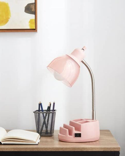 Urban Shop Organizer Task Lamp, Blush - LeafyLoom