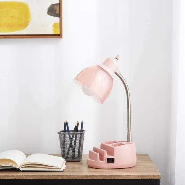 Urban Shop Organizer Task Lamp, Blush - LeafyLoom