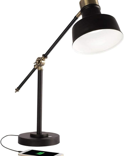 OttLite Balance LED Desk Lamp with USB Port - Modern, Adjustable, Desk Light - LeafyLoom