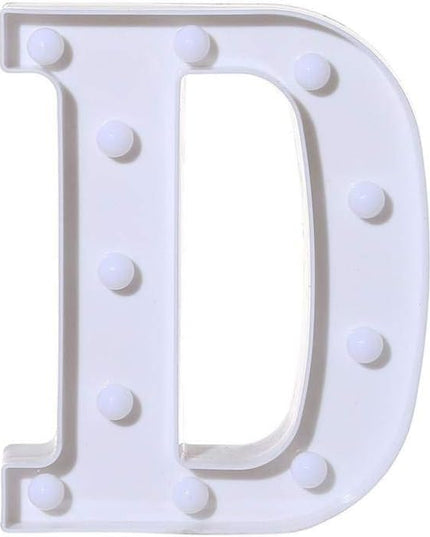 LED Marquee Letter Lights Sign D 26 Alphabet Light Up Letters Sign for Night Light Wedding Birthday Party Battery Powered Christmas Lamp Home Bar Decoration (D) - LeafyLoom