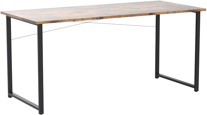 Coleshome 63 Inch Computer Desk, Modern Simple Style Desk for Home Office, Study Student Writing Desk, Vintage - LeafyLoom
