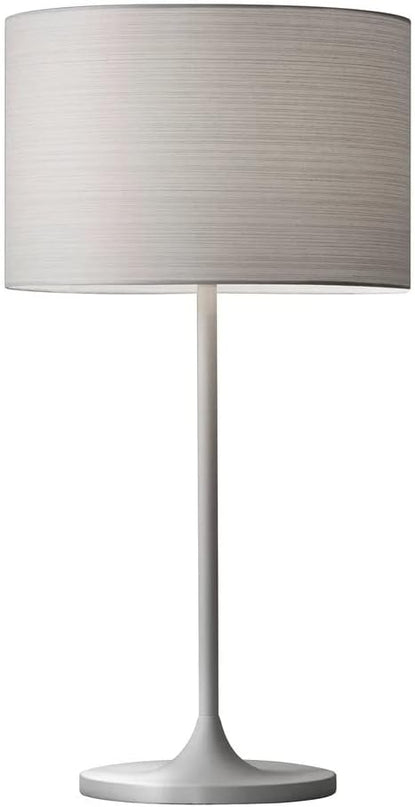 Adesso 6236-02 Oslo Table Lamp, 22.5 in, 60 W Incandescent/13W CFL, White Metal, 1 Table Lamp - LeafyLoom