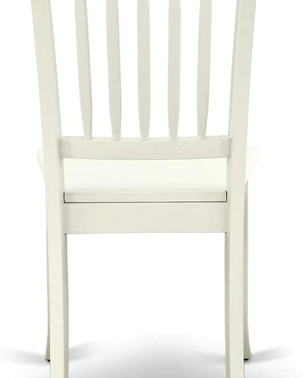 East West Furniture MZDA3-LWH-W Monza 3 Piece Room Furniture Set Contains a Rectangle Kitchen Table with Dropleaf and 2 Dining Chairs, 36x54 Inch - LeafyLoom