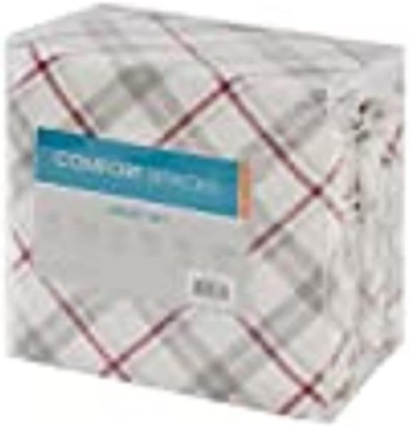 Comfort Spaces Cotton Flannel Breathable Warm Deep Pocket Sheets with Pillow Case Bedding, Queen, Grey/Red Plaid 4 Piece - LeafyLoom