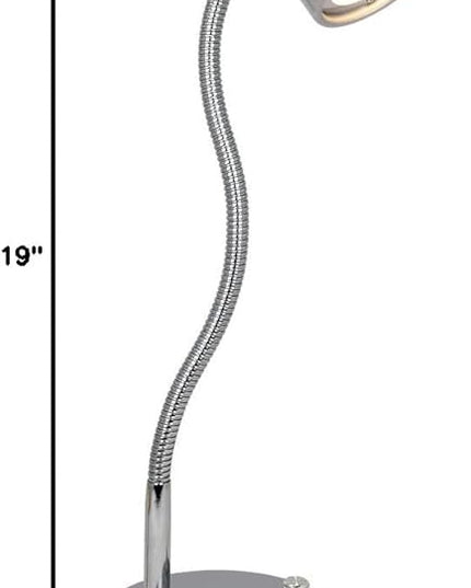 O’Bright Dimmable LED Desk Lamp with USB Charging Port (5V/2A), Full Range Dimming LED, Table Lamp with USB Charger, Flexible Gooseneck, Office Desk Lamp/Bedside Lamp, Vintage Design (Aluminum) - LeafyLoom