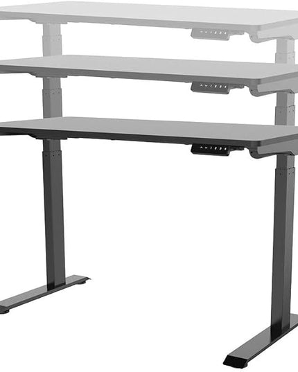 Monoprice Home Office Single Motor (47.2in x 23.6in) Sit-Stand Desk Table-Workstream Collection, Black - LeafyLoom