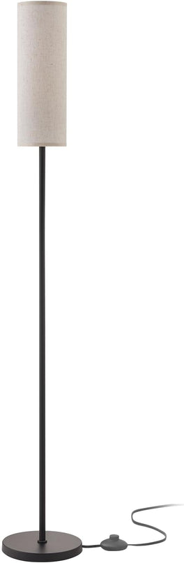 Ambimall 64'' Floor Lamp for Living Room with Bulb - Tall Lamps with Beige Lampshade & Pull Chain Switch, Pole Lamps for Bedrooms Tall, Minimalist Floor Lamp - LeafyLoom