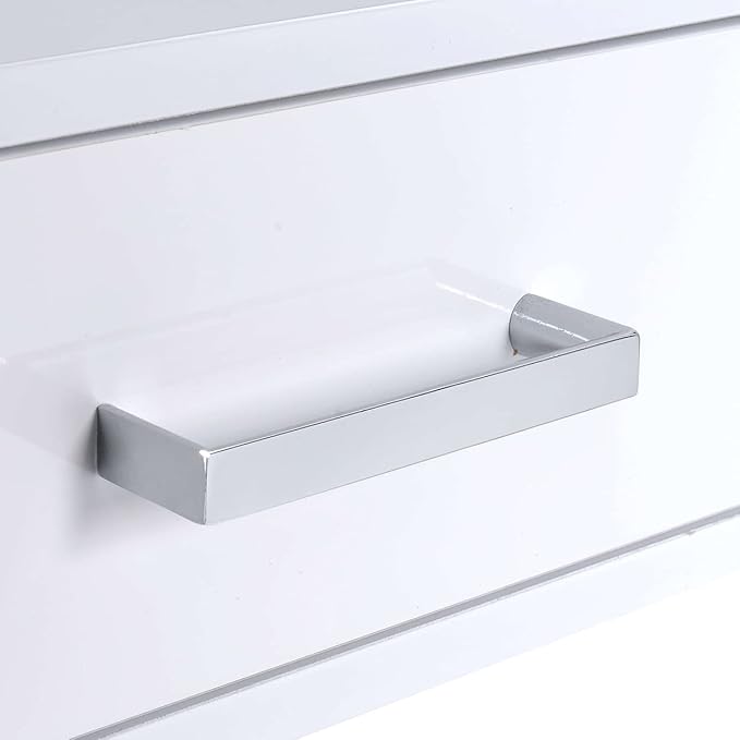 Acme Coleen Home Office Desk in White and Chrome - LeafyLoom