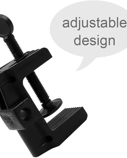 2 Pcs Desk Clamp Work Light Mounting Bracket Heavy-duty Plastic Table Mounting Clamp for Desk Lamp, Magnify Lamp, Tablet Holder, Etc - LeafyLoom